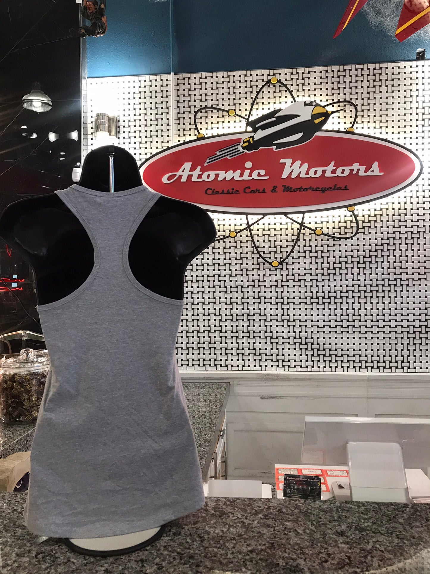 Ladies,Atomic Motors Rocket,Tank,Heather Grey