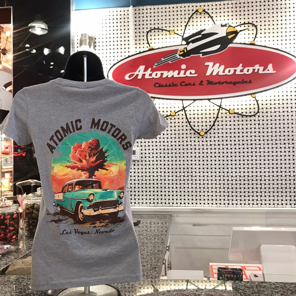 Ladies T-Shirt,Atomic Bomb Classic,Heather Grey