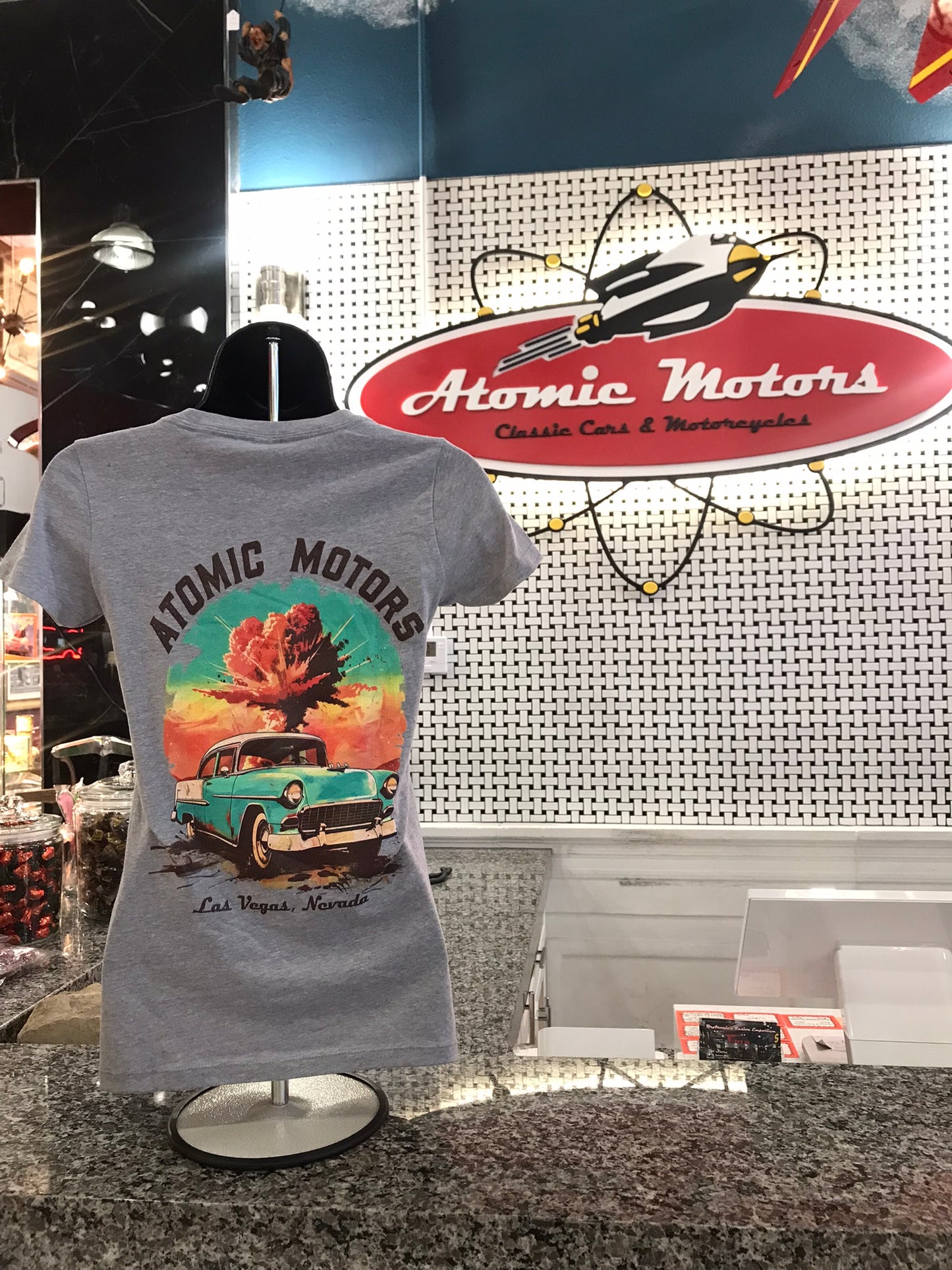 Ladies T-Shirt,Atomic Bomb Classic,Heather Grey