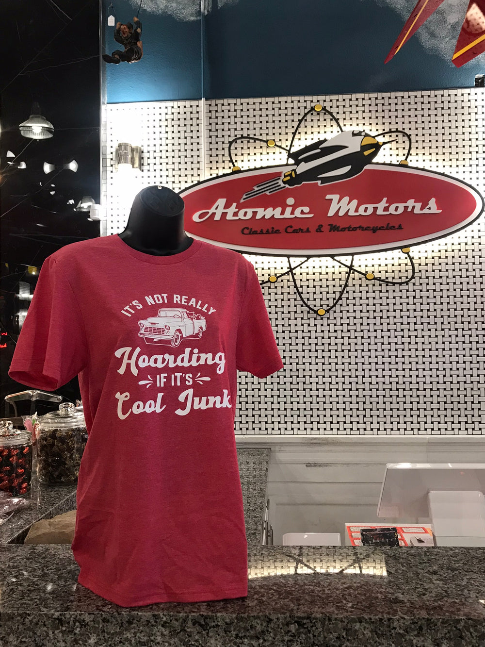 Ladies T-Shirt,It's Not Really Hoarding, Heather Red