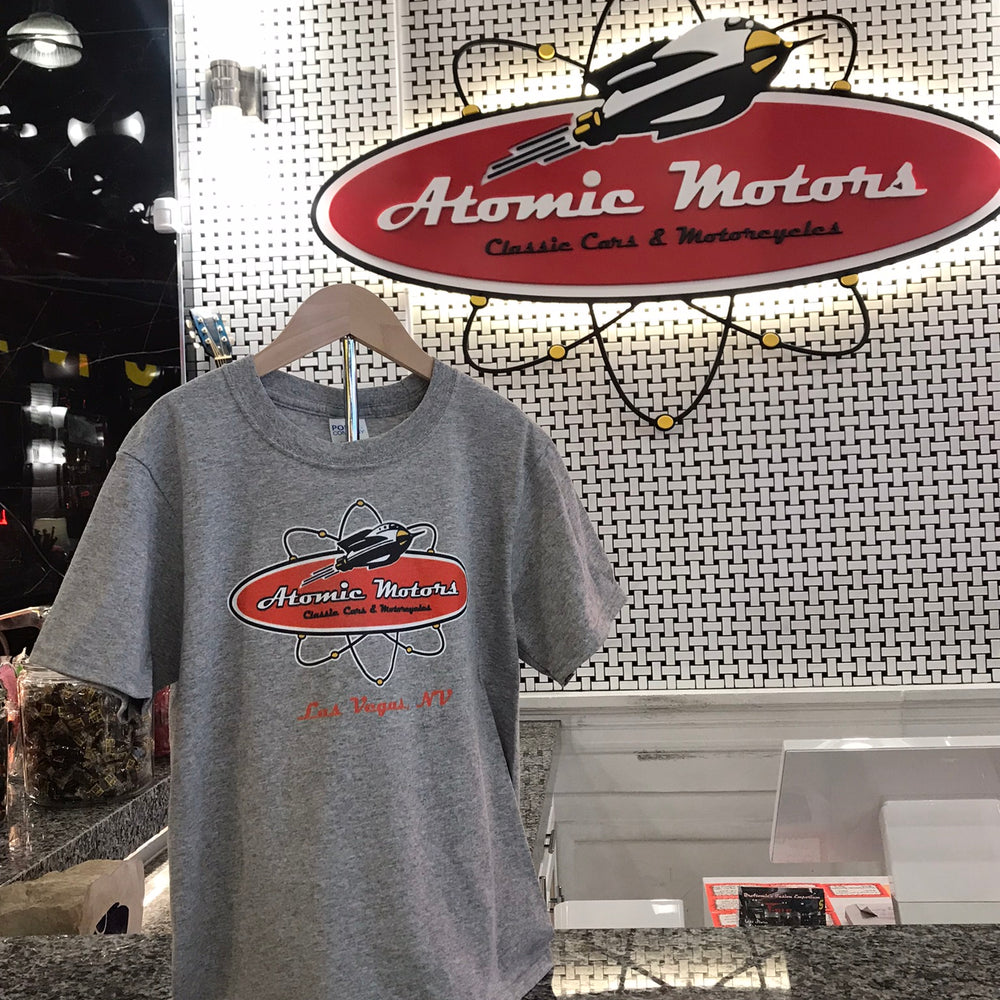 Youth T-Shirt,Atomic Motors,Athletic Grey