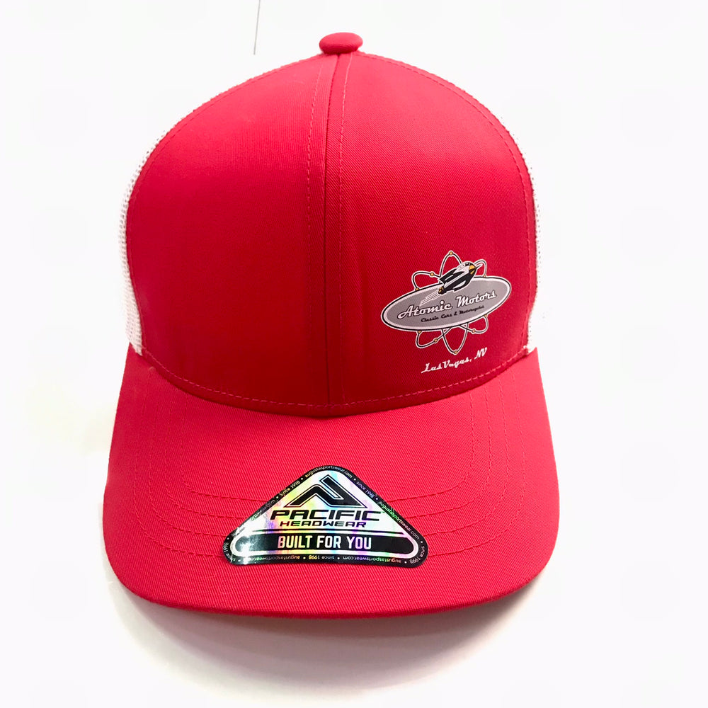 Atomic Motors Youth Adjustable Head Ware, Red & White