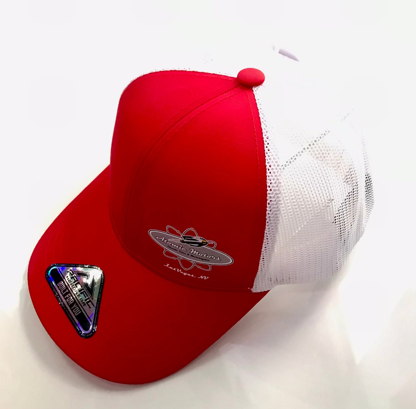 Atomic Motors Youth Adjustable Head Ware, Red & White