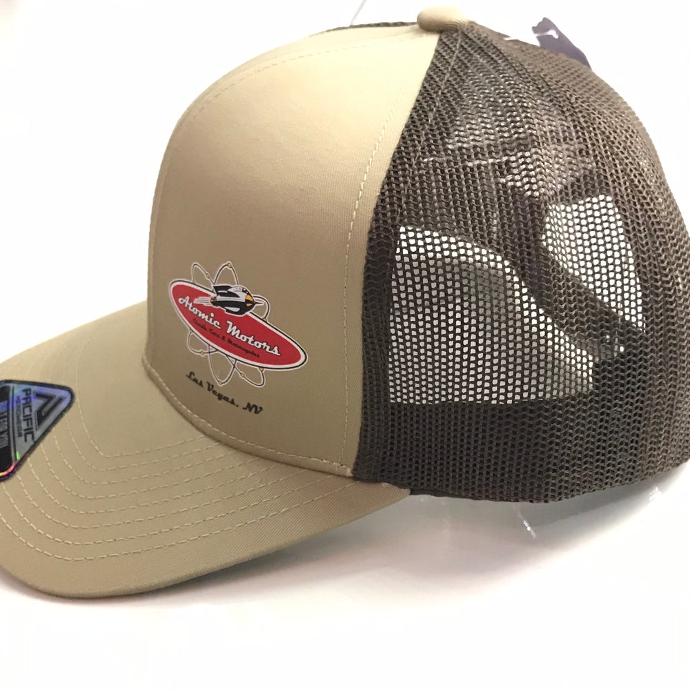 Atomic Motors Pacific Head Ware Built Just For You,Adjustable, Tan Brown