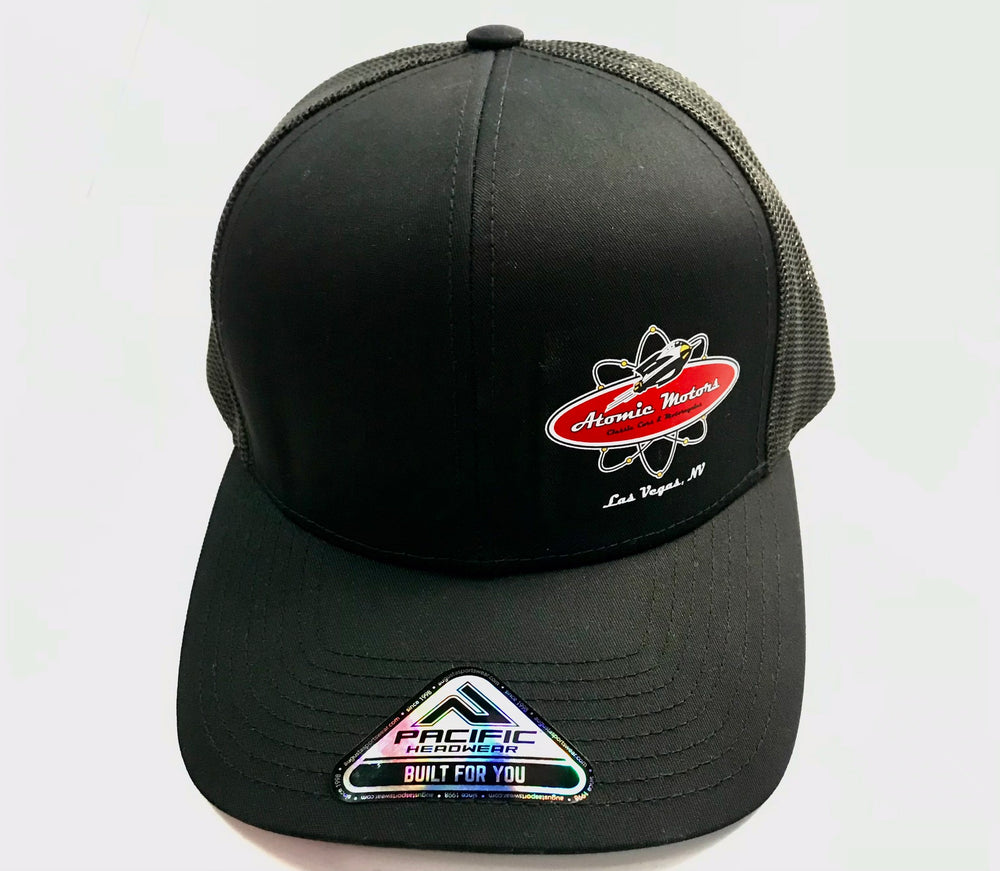 Atomic Motors, Pacific Head Wear Built Just For You, Black