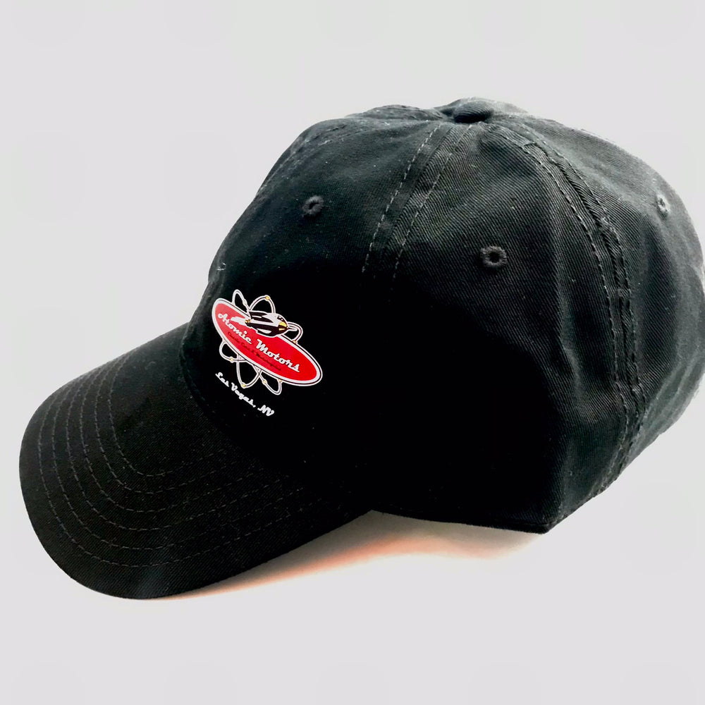 Atomic Motors Relaxed Fit Dad Hat, Black