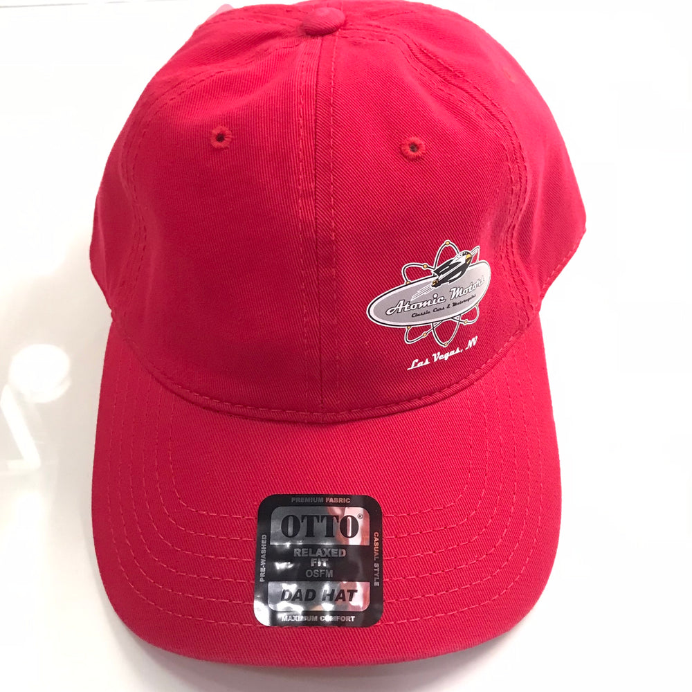 Atomic Motors OTTO Relaxed Fit Dad Hat,Red