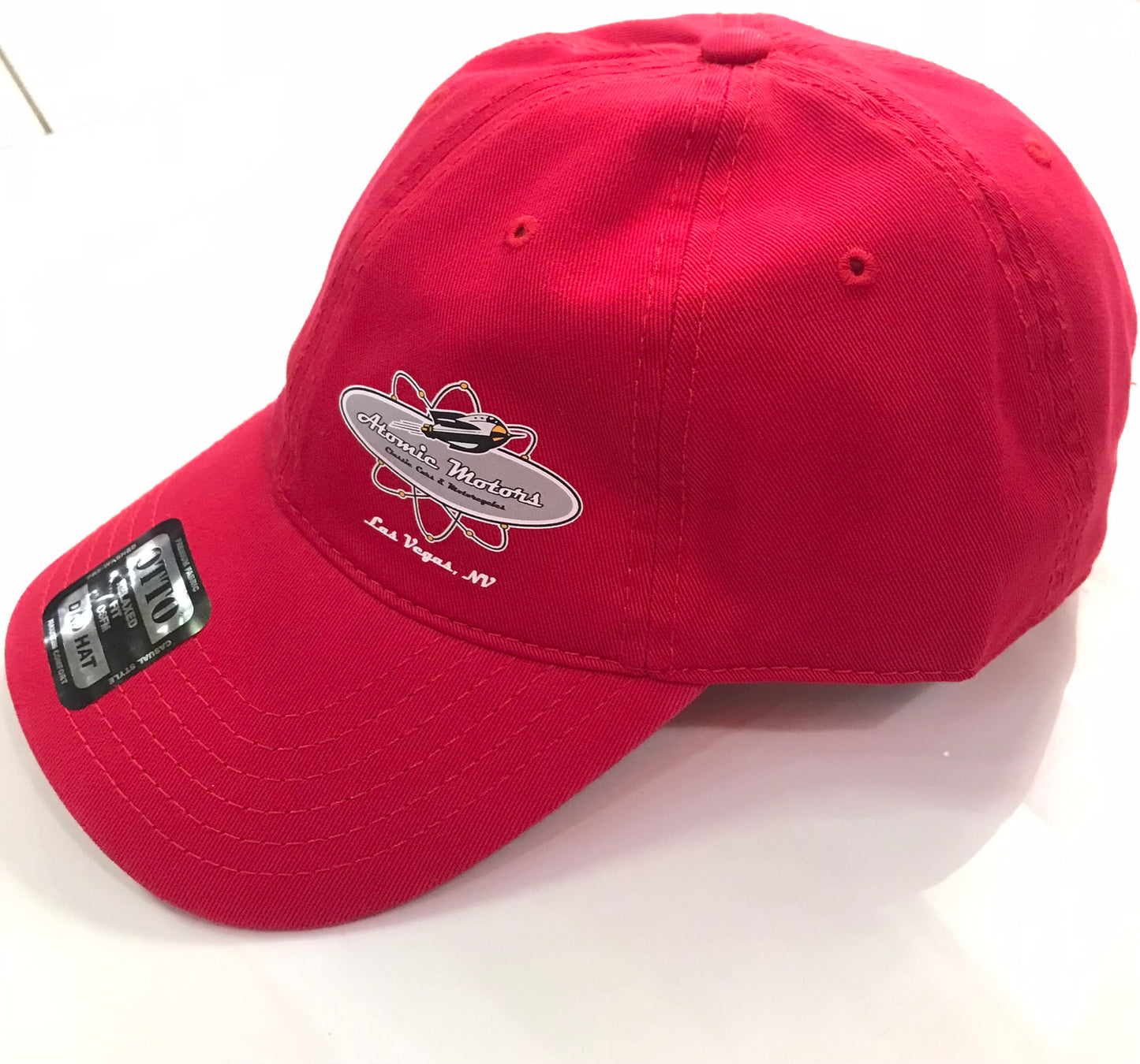 Atomic Motors OTTO Relaxed Fit Dad Hat,Red