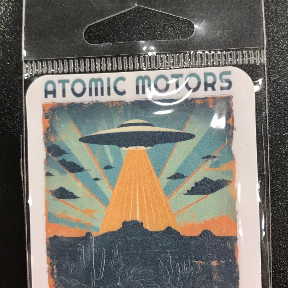 Atomic Motors Vintage UFO Vehicle Decal