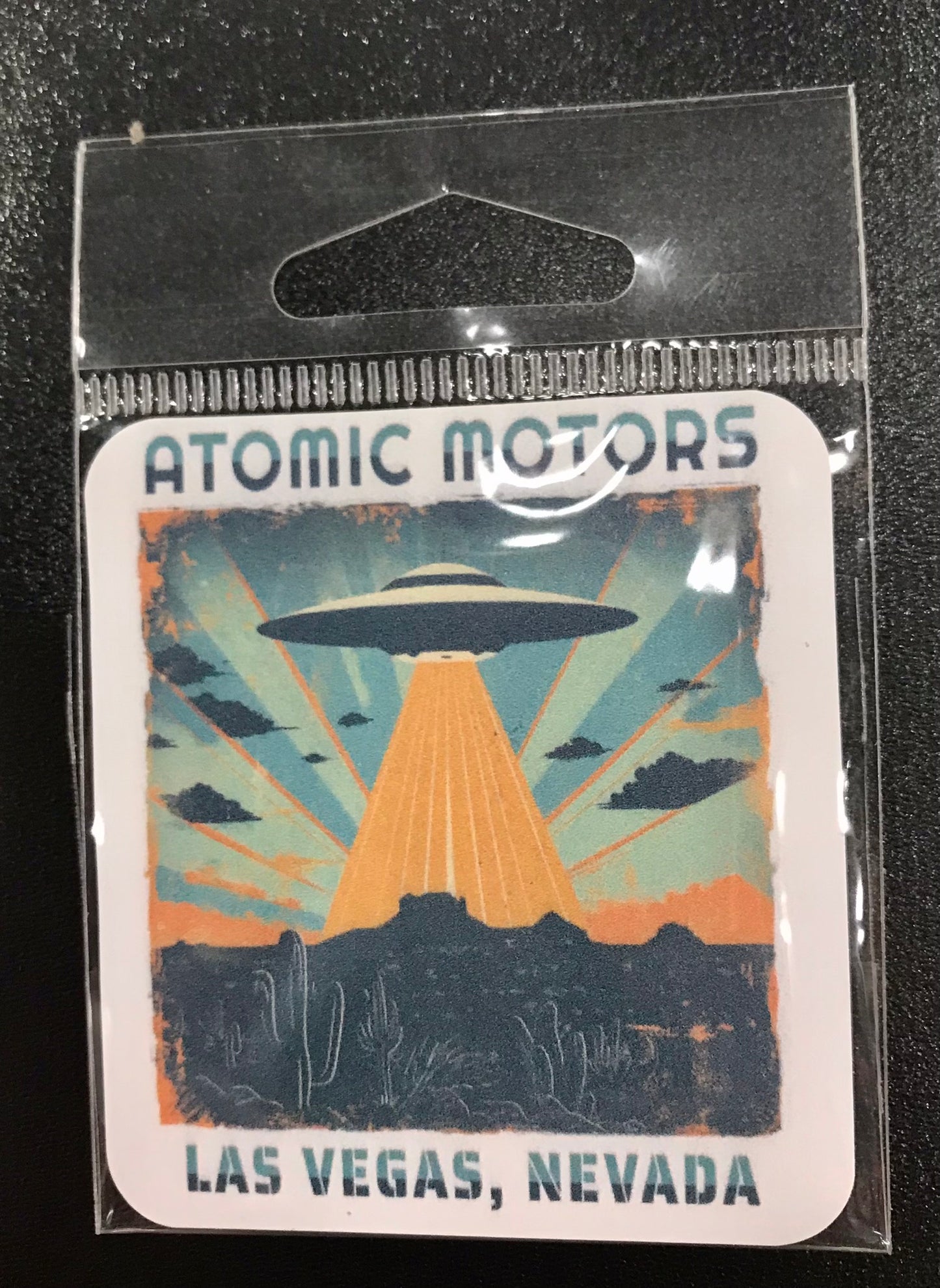 Atomic Motors Vintage UFO Vehicle Decal