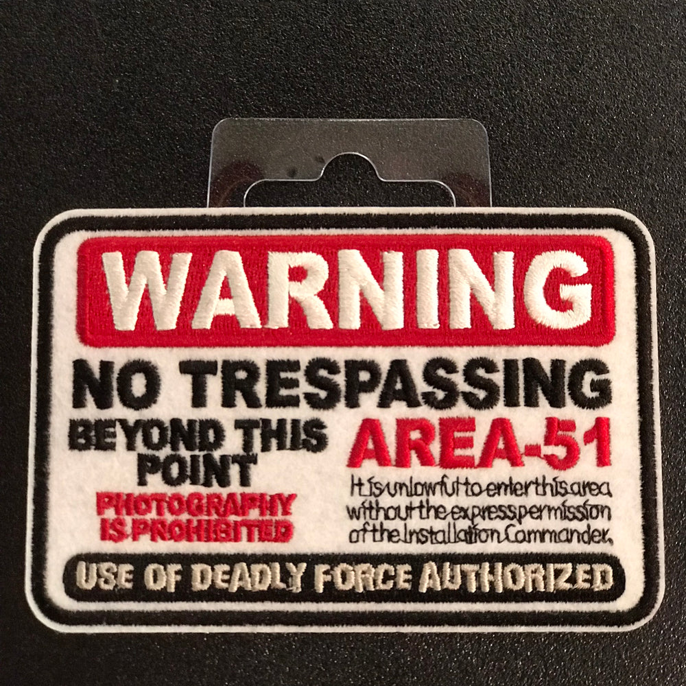 Patch,Warning No Trespassing