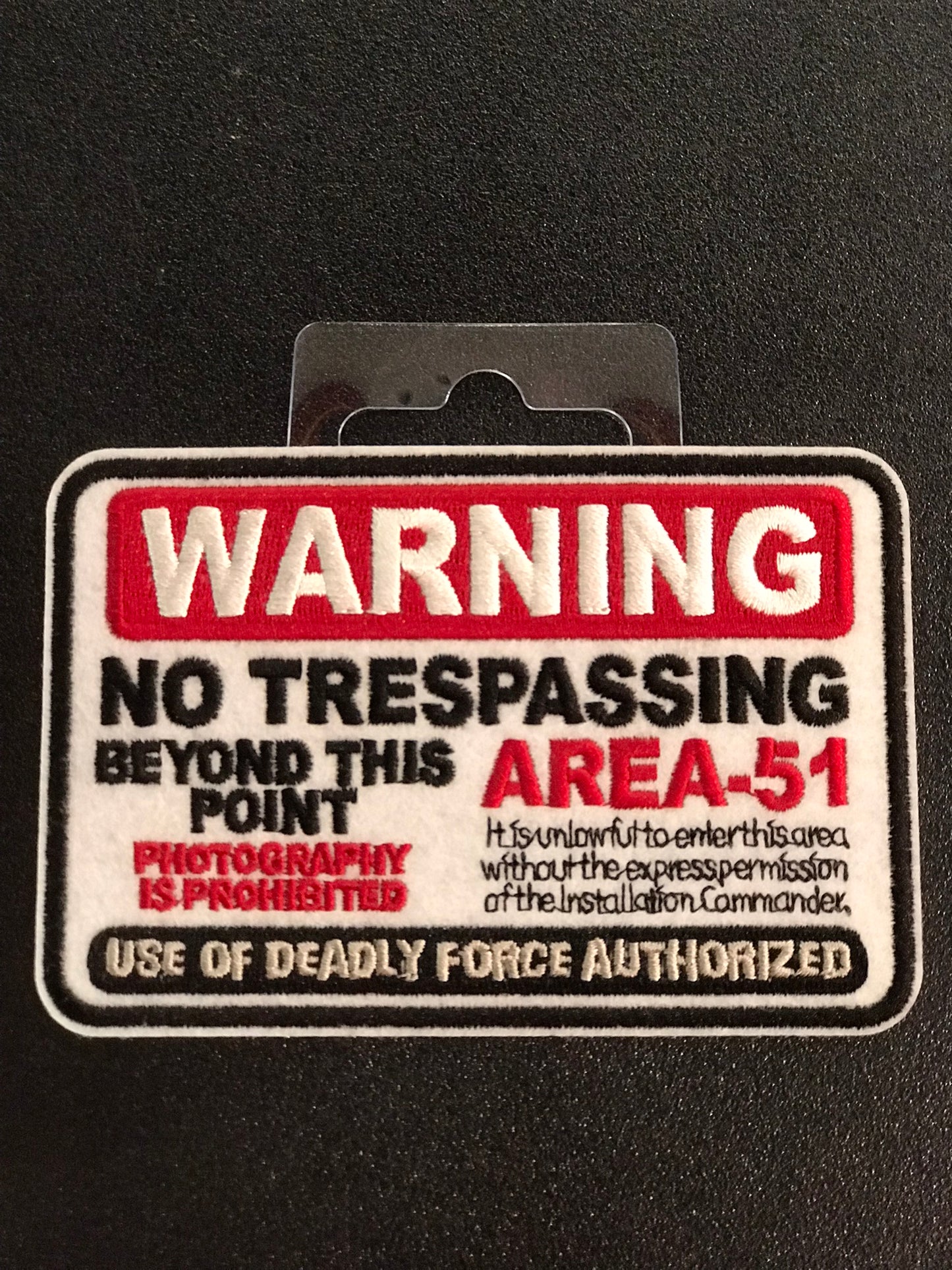 Patch,Warning No Trespassing