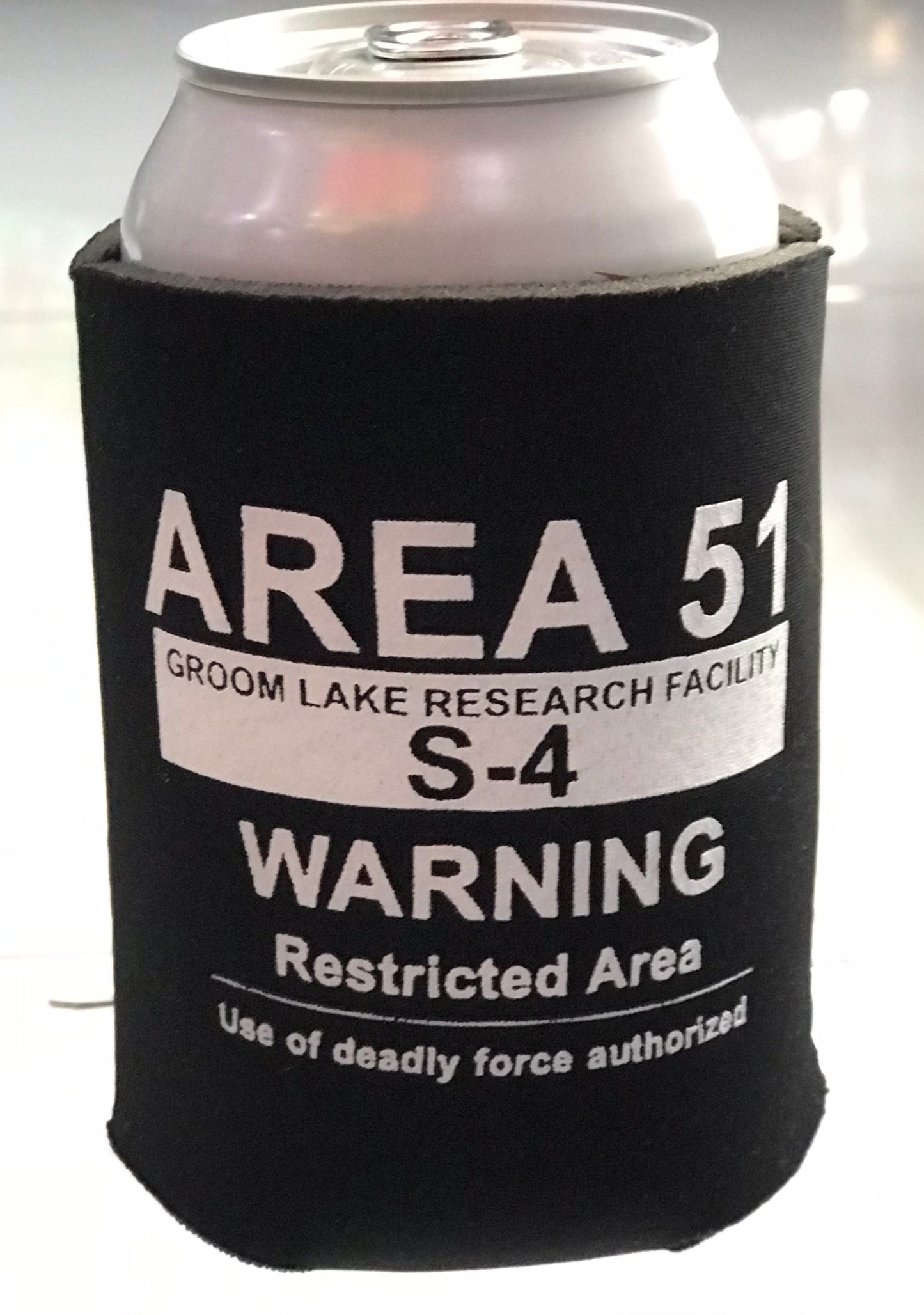 Coozie,Area 51,White And Black