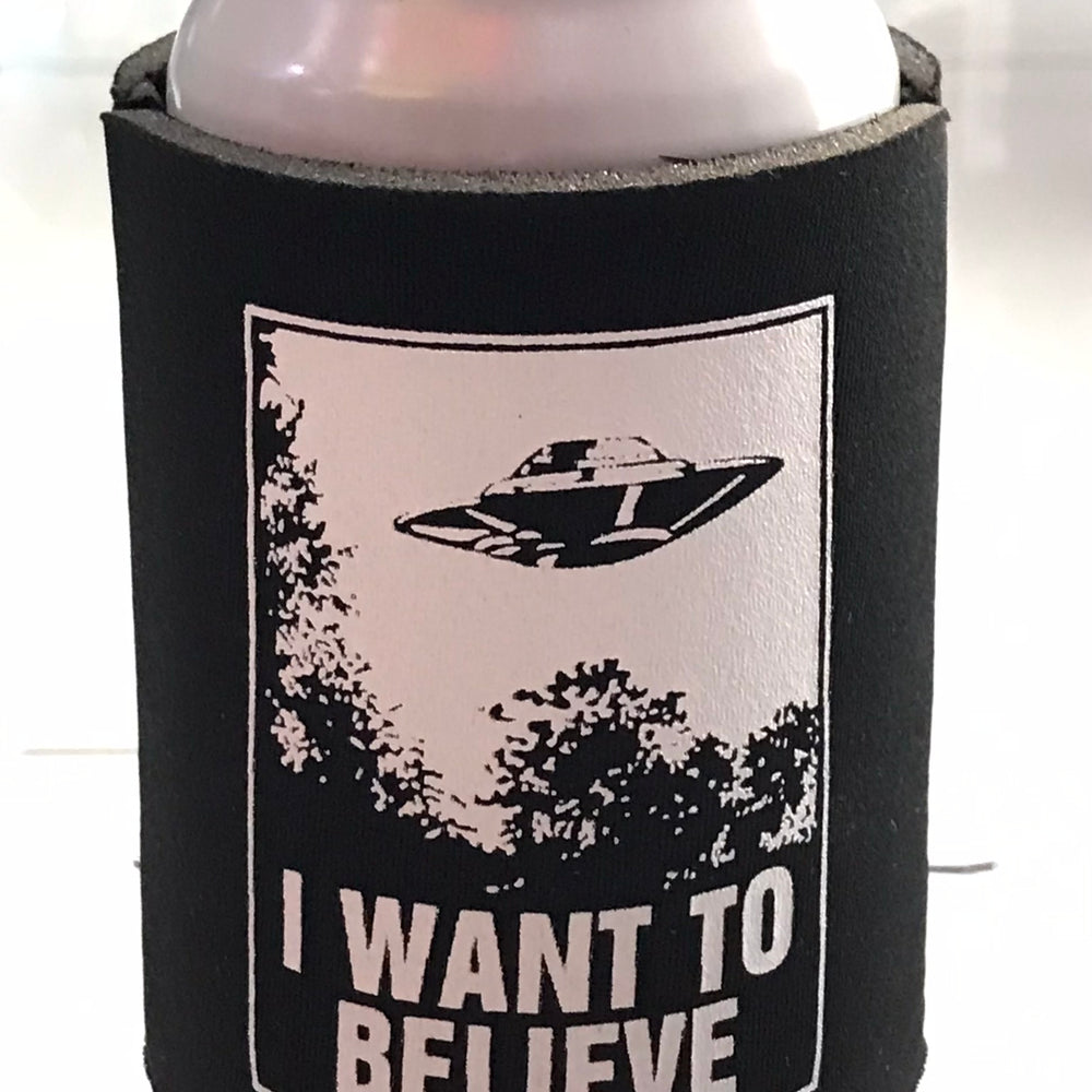 Coozie,Area 51,UFO,Black And White