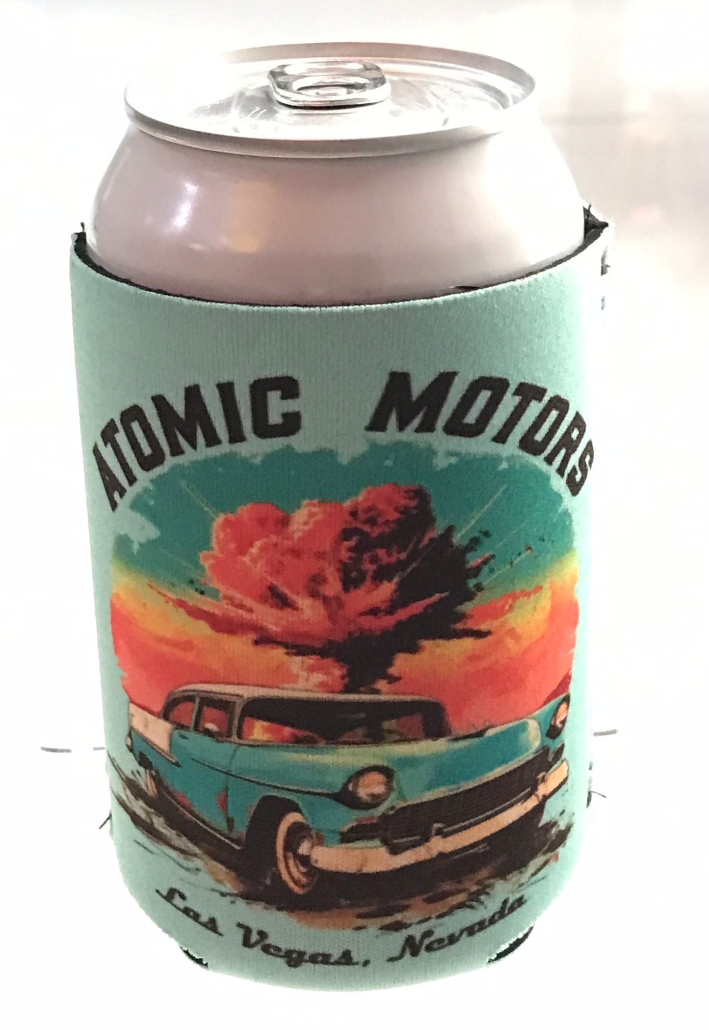 Coozie,Atomic Motors,Aqua Blue