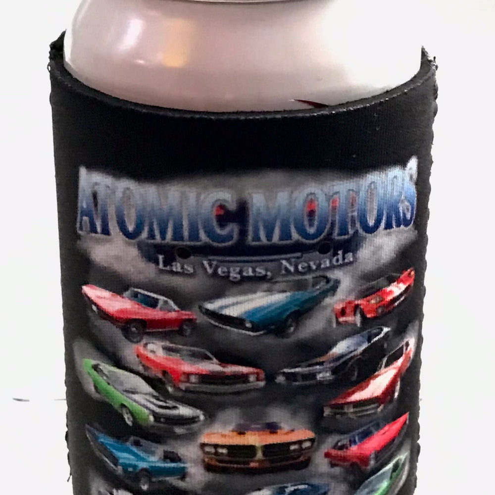 Coozie,Atomic Motors,Muscle Car Heaven, Black