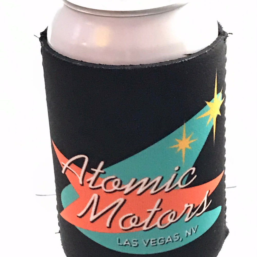 Coozie,Atomic Motors Retro Logo,Black