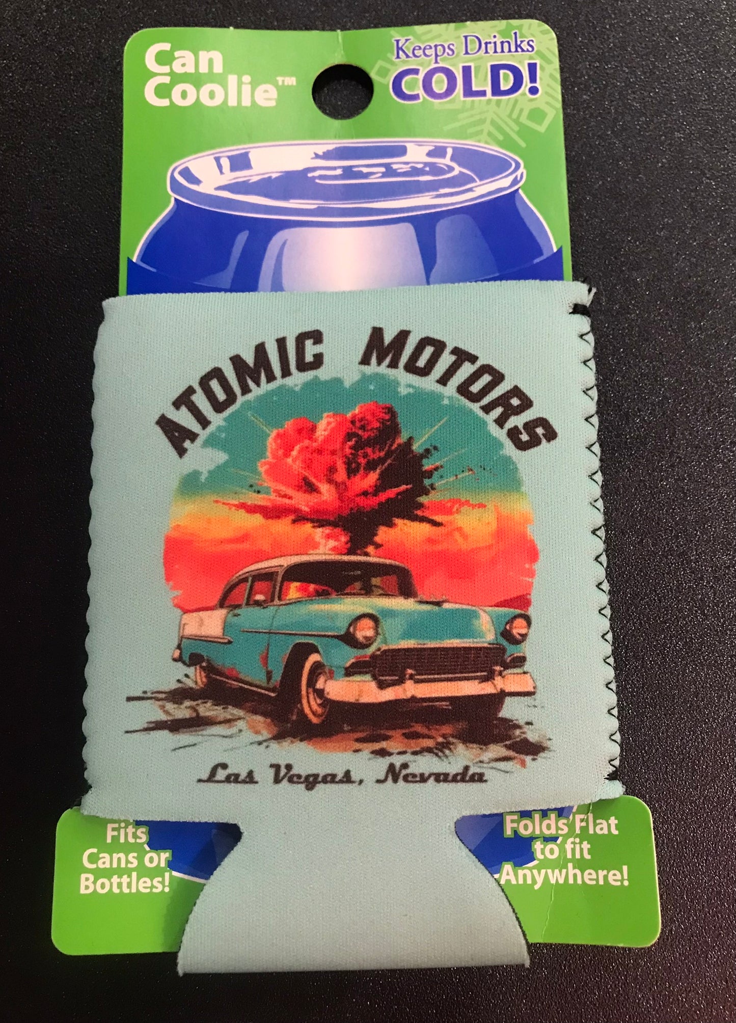 Coozie,Atomic Motors,Aqua Blue