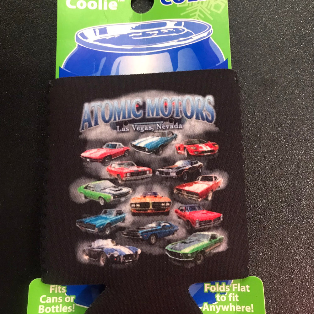 Coozie,Atomic Motors,Muscle Car Heaven, Black