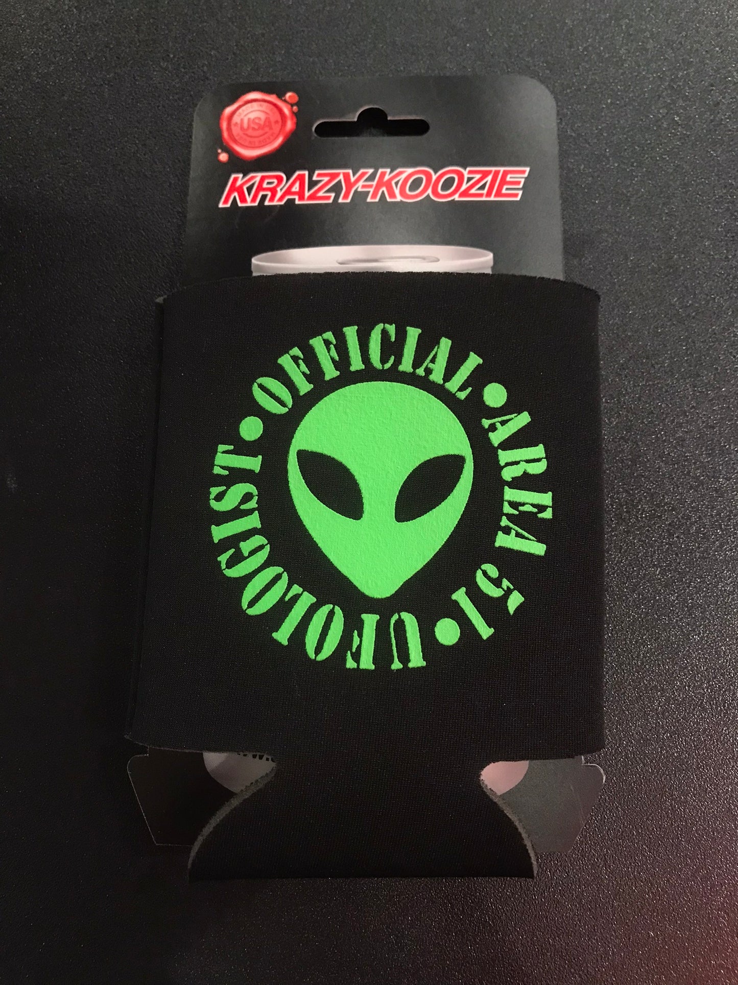 Coozie,Area 51,Green And Black
