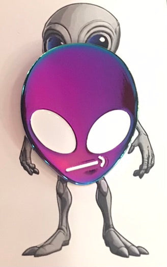 Pin, Alien Head, Rainbow