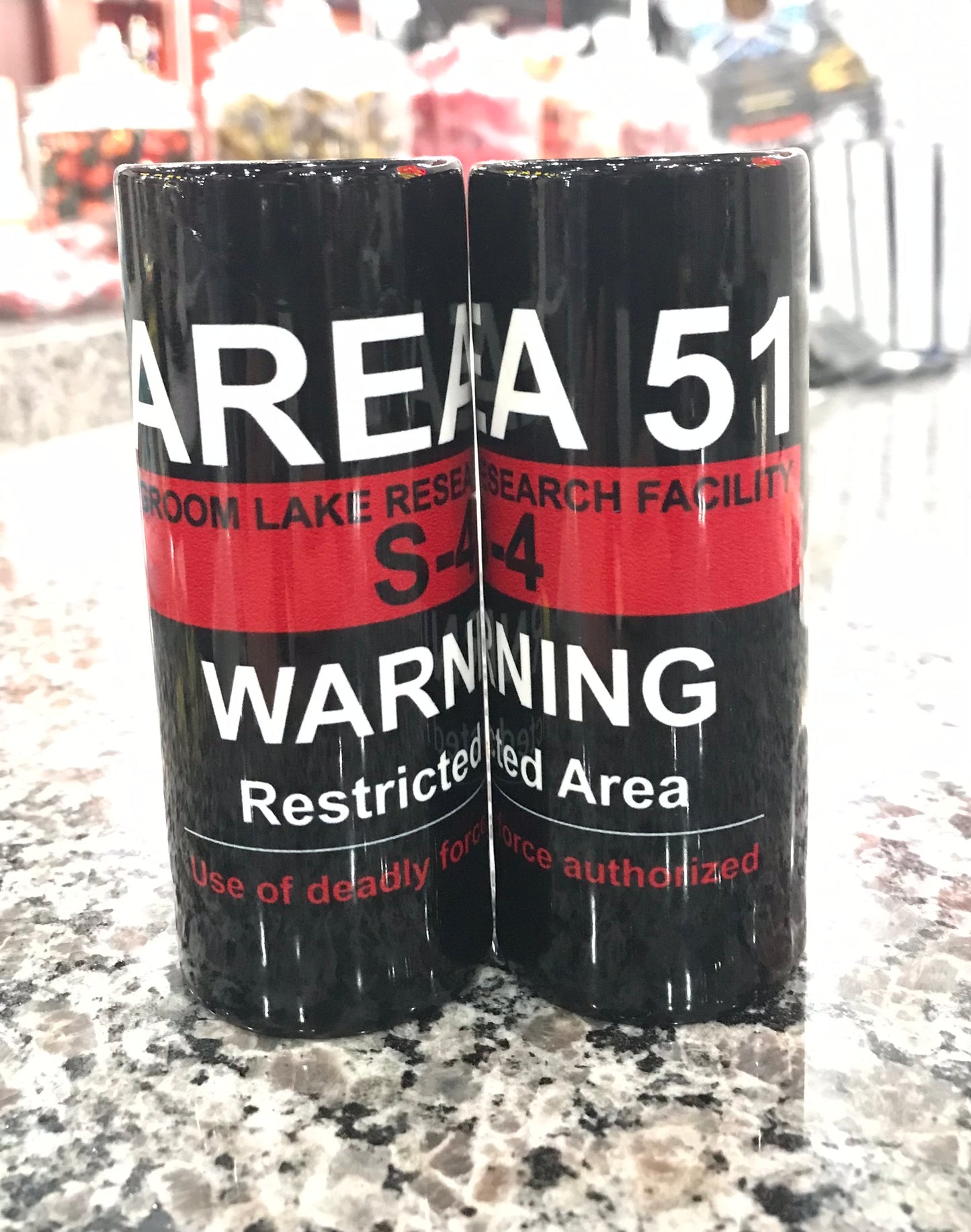 Shot Glass,Area 51, Black & Red