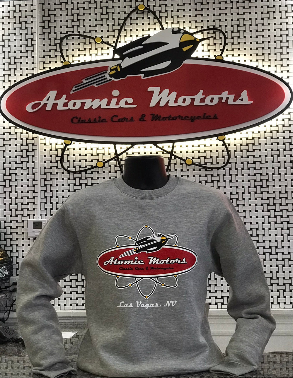 Sweatshirt,Atomic Motors,Heather Grey