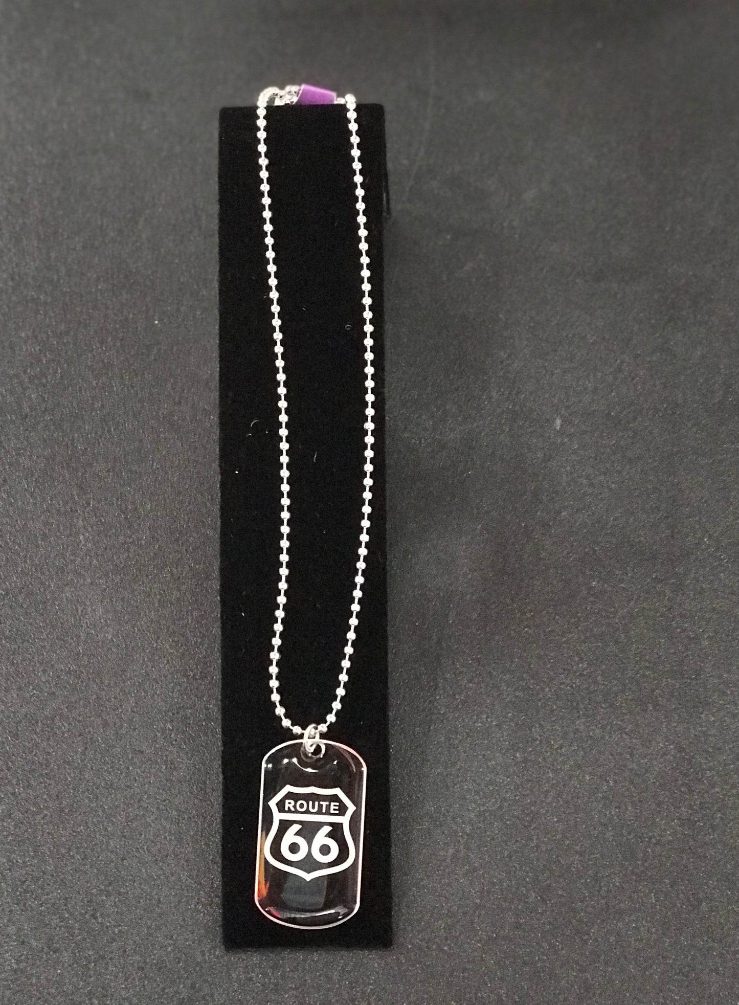 Necklace,Route 66 Dog Tag