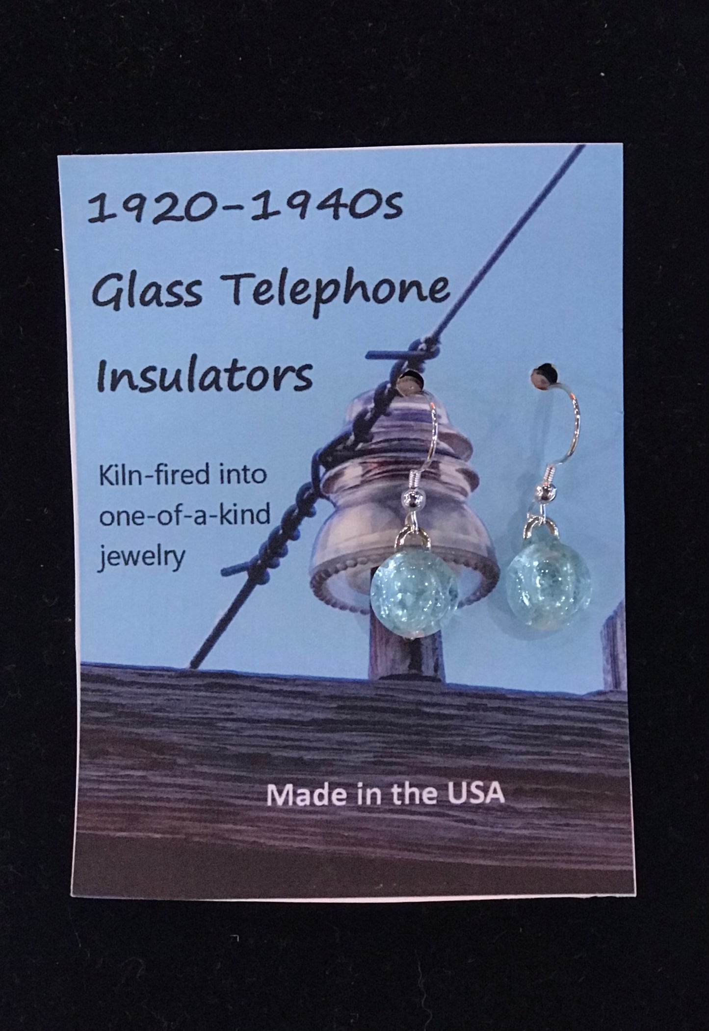 Earring,Telephone Insulator Glass