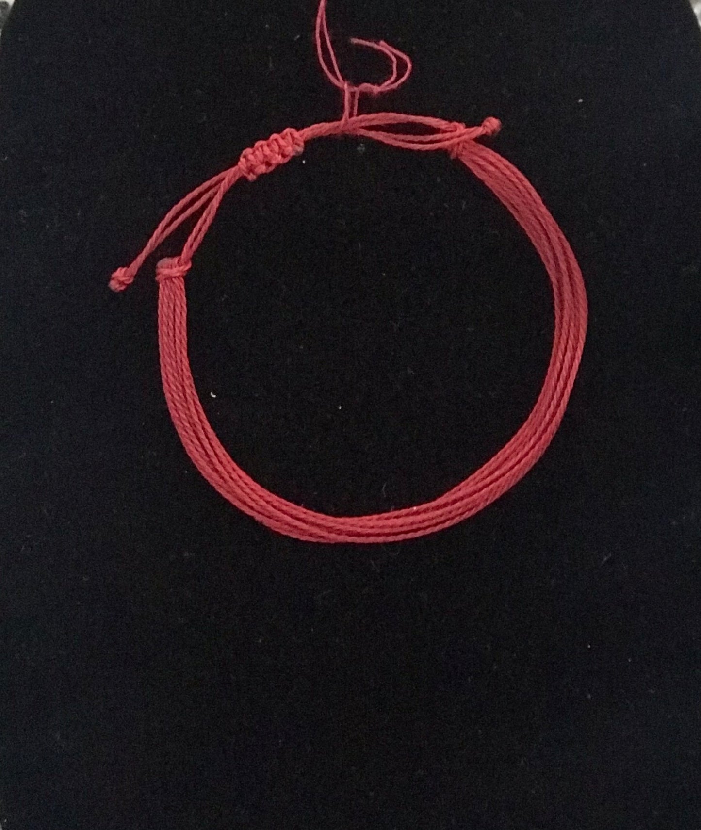 Bracelet,String,Burgundy Red