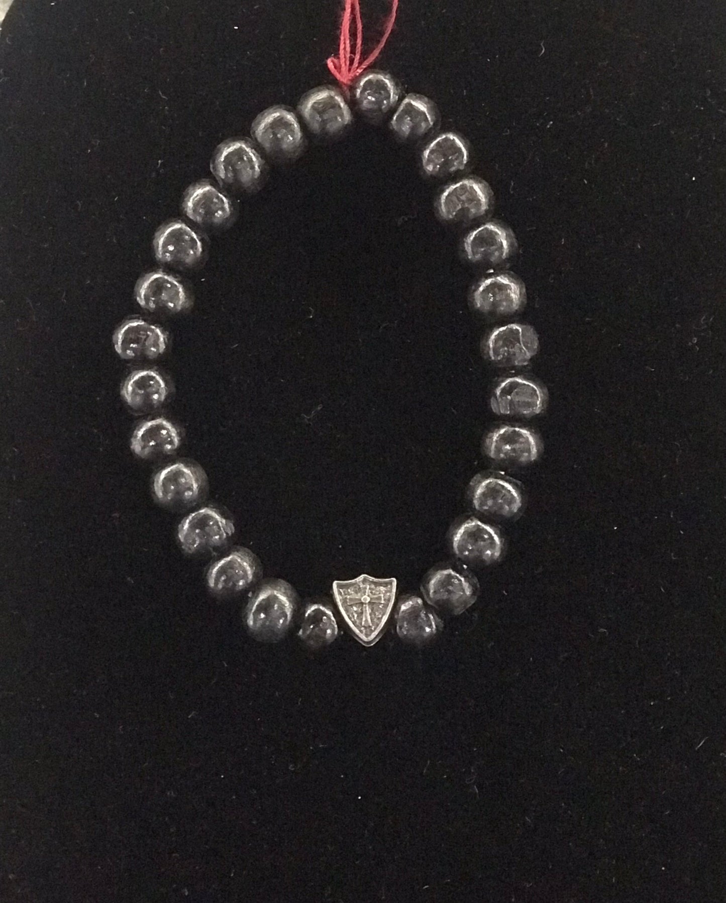Bracelet,Large Beads,Silver Charm