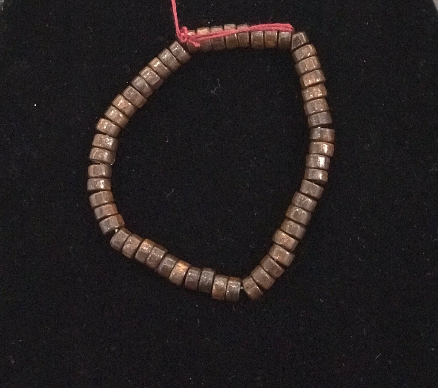 Bracelet,Large Beads,Brown
