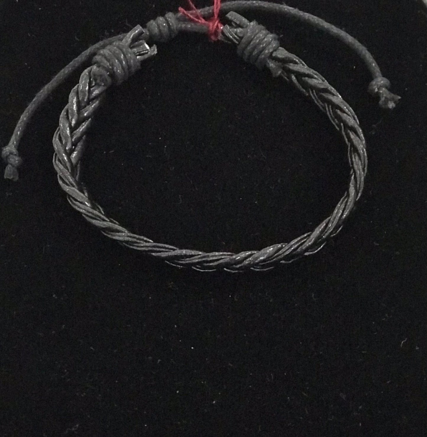 Bracelet,Braided,Leather