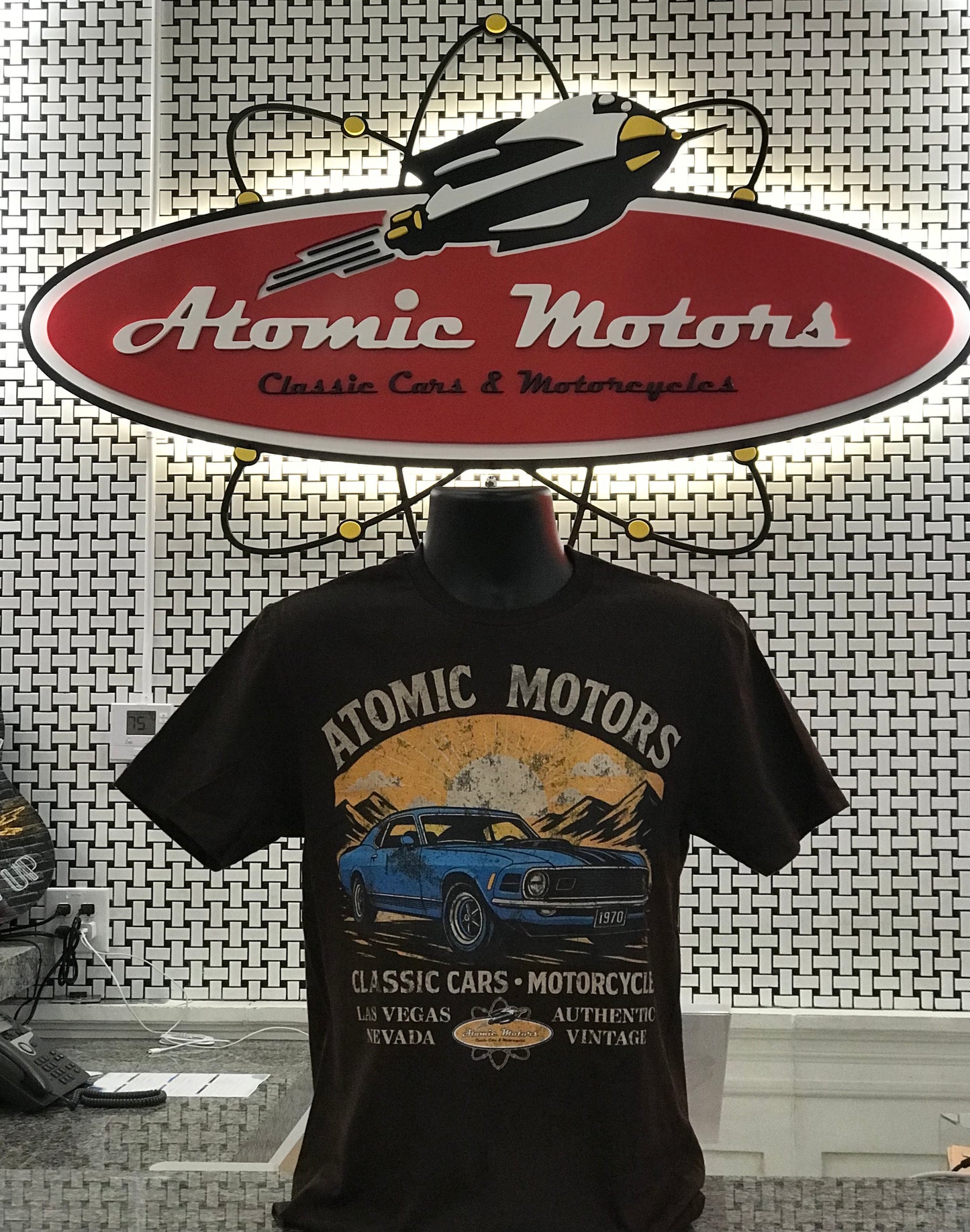 T-Shirt,Muscle Car,Chocolate Brown