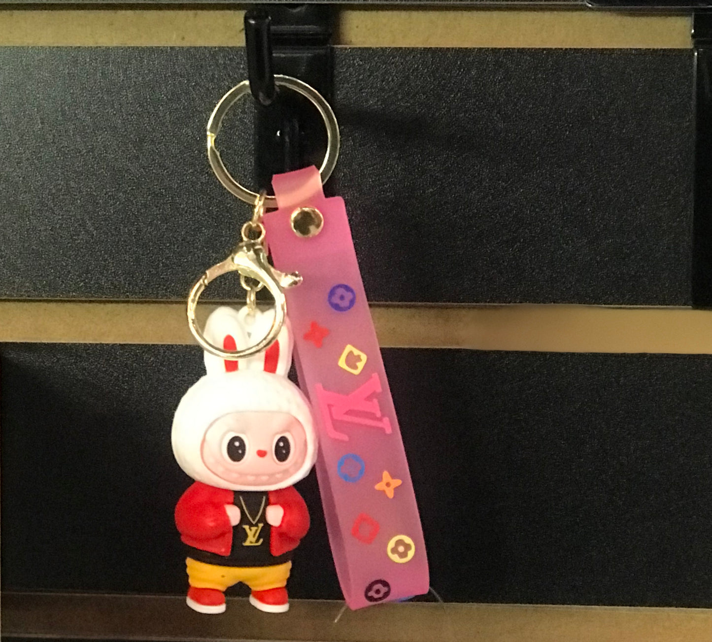Keychain,Labubu,Louis Vuitton,Red,Blk & Yellow