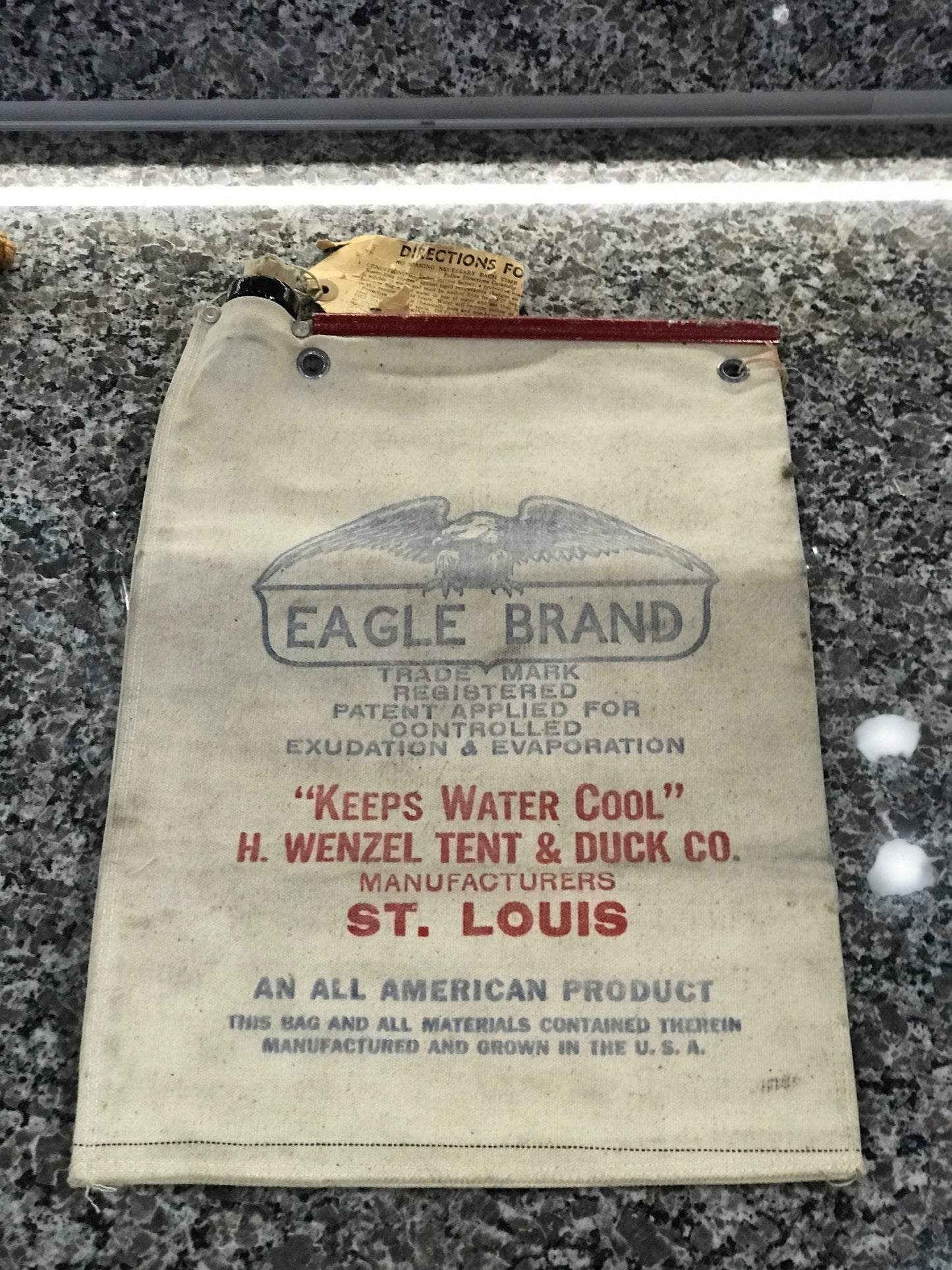 Water Bag,Flax,Eagle Brand