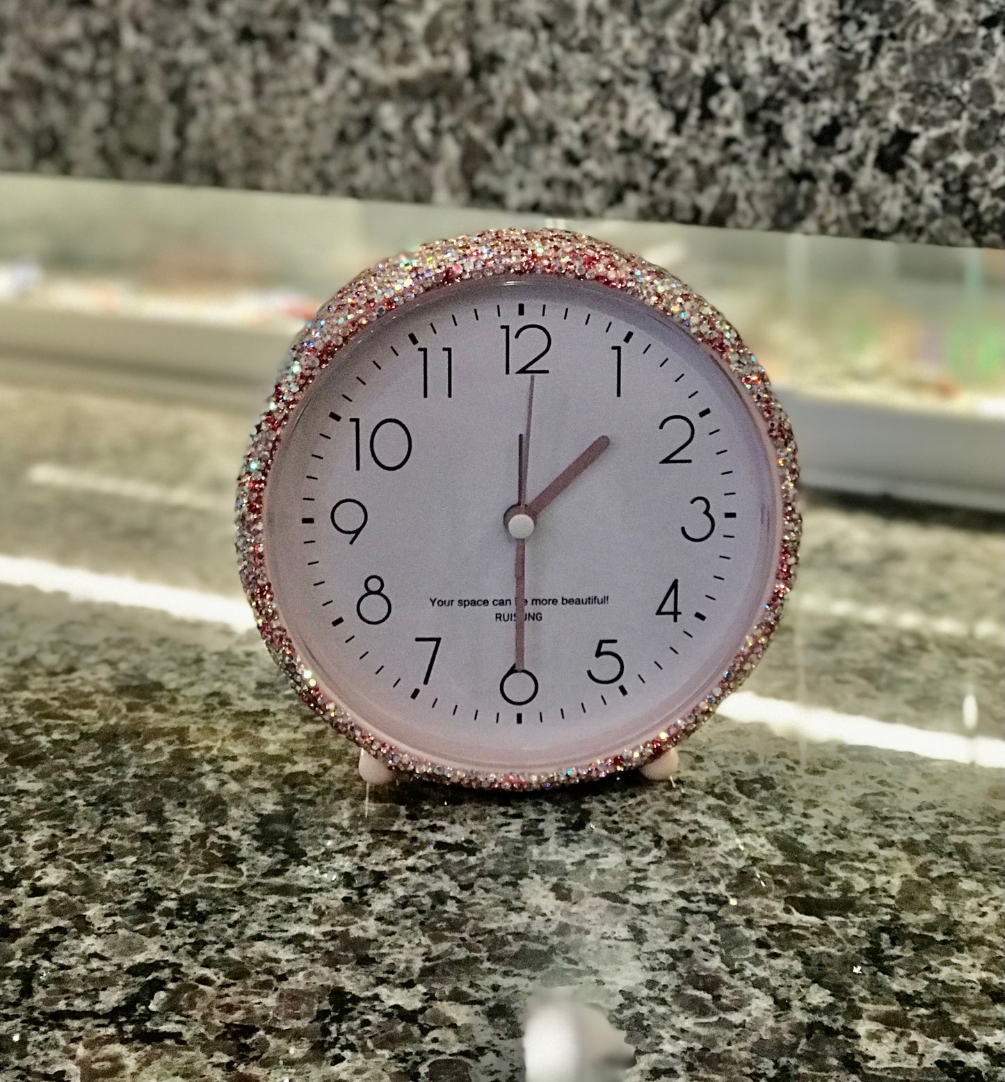 Clock,Alarm,Pink,Bling