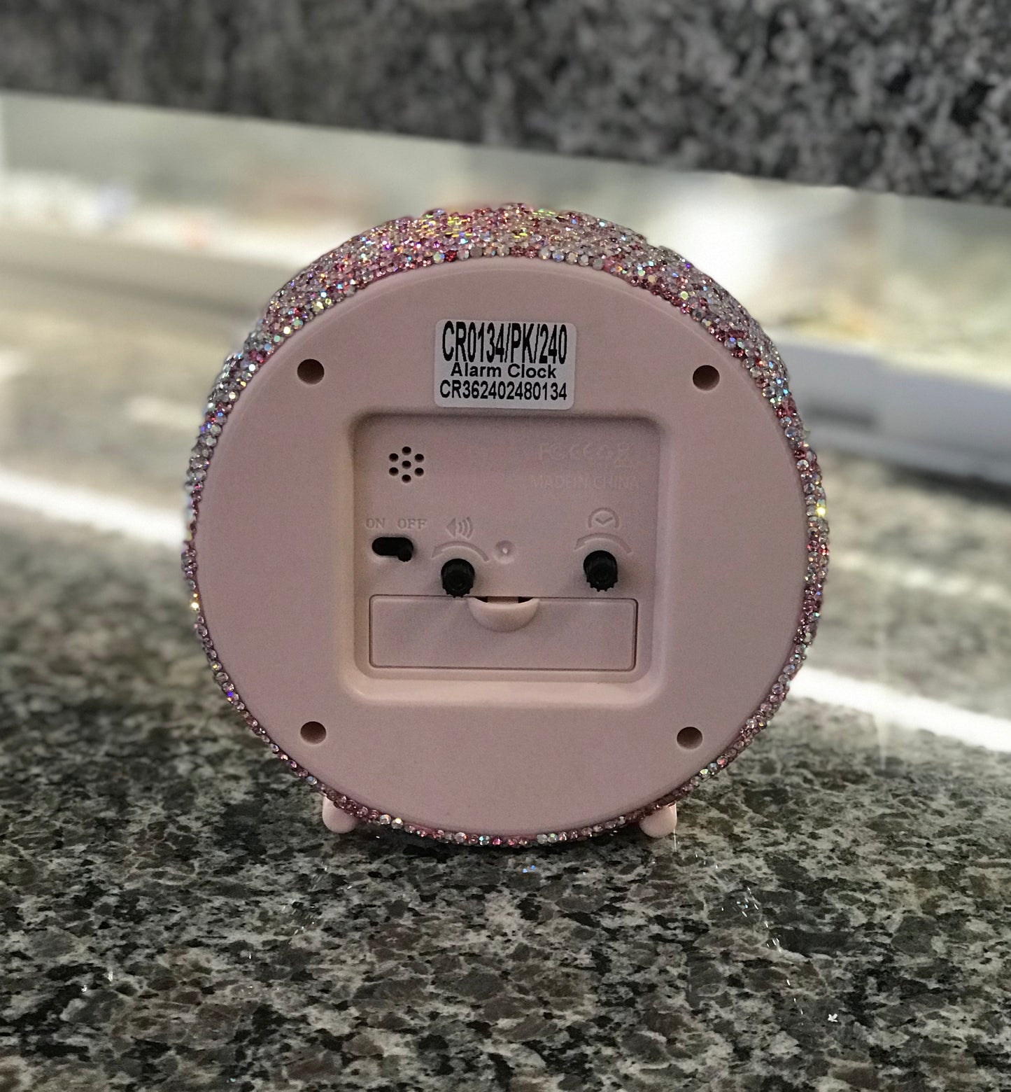 Clock,Alarm,Pink,Bling