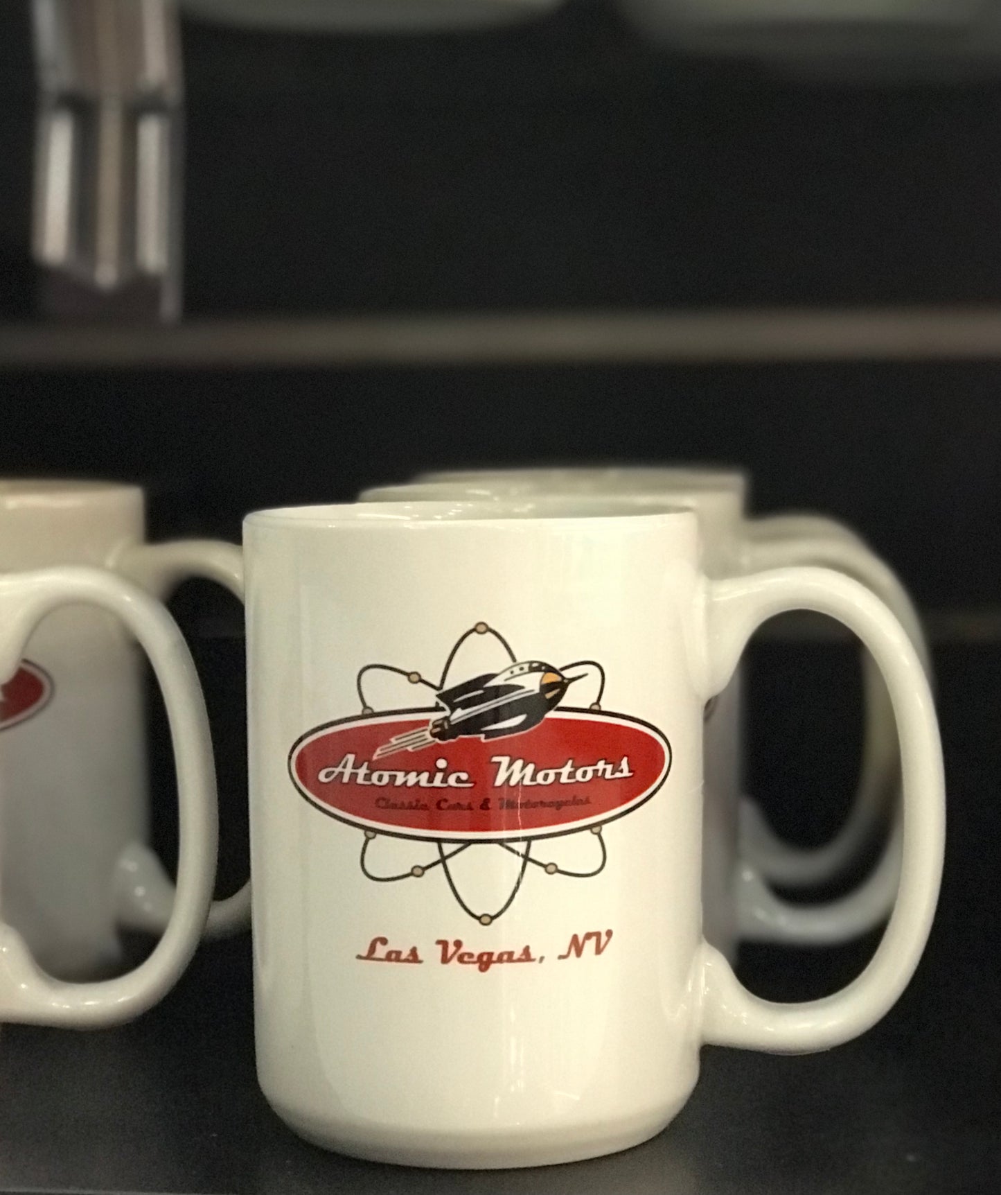 Mug,Atomic Motors,White
