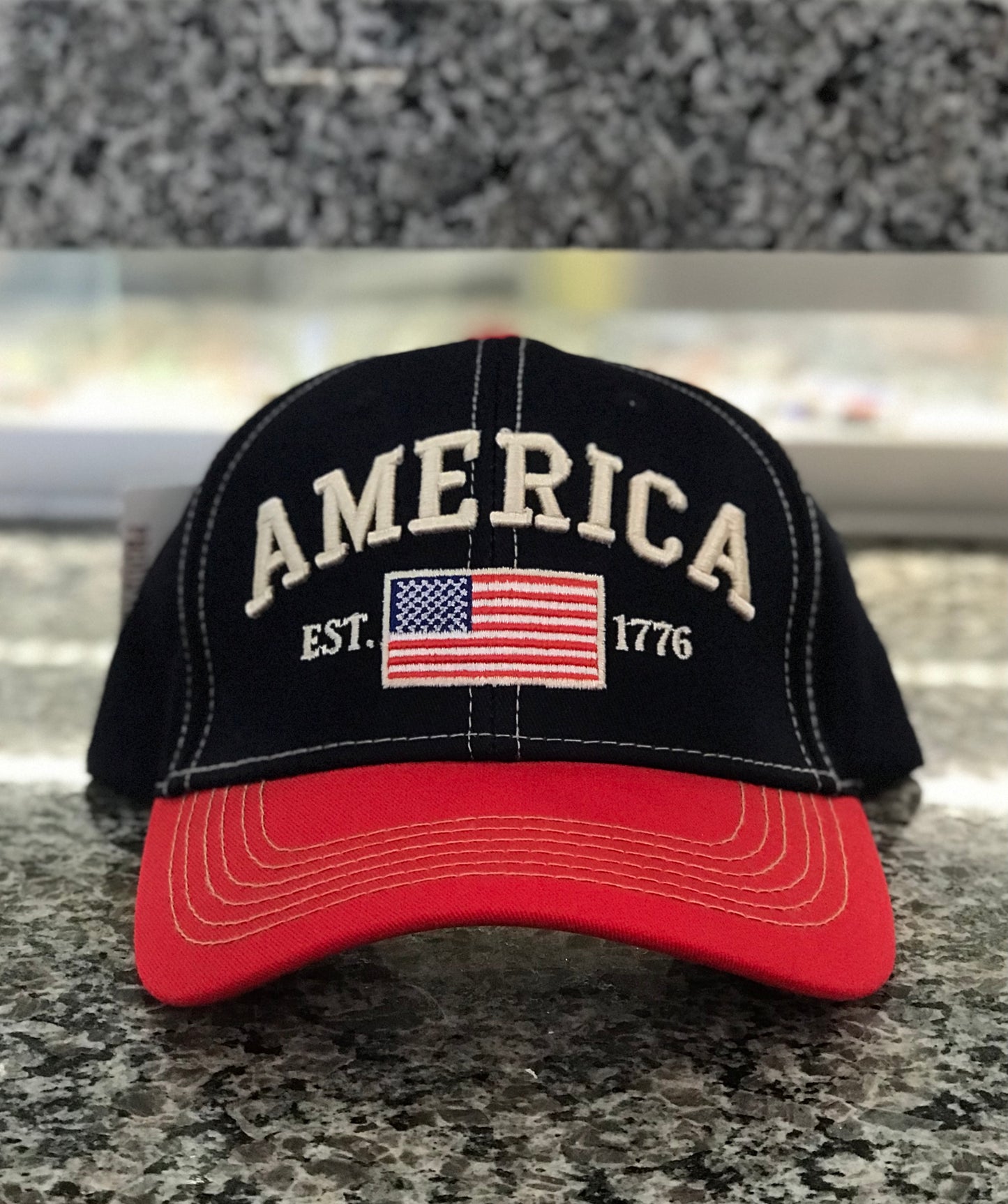 Hat,America,1776,Navy,Love My Freedom