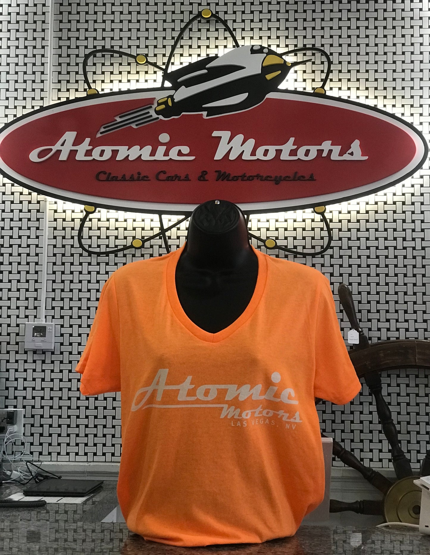 Ladies,Script Logo,Neon Orange