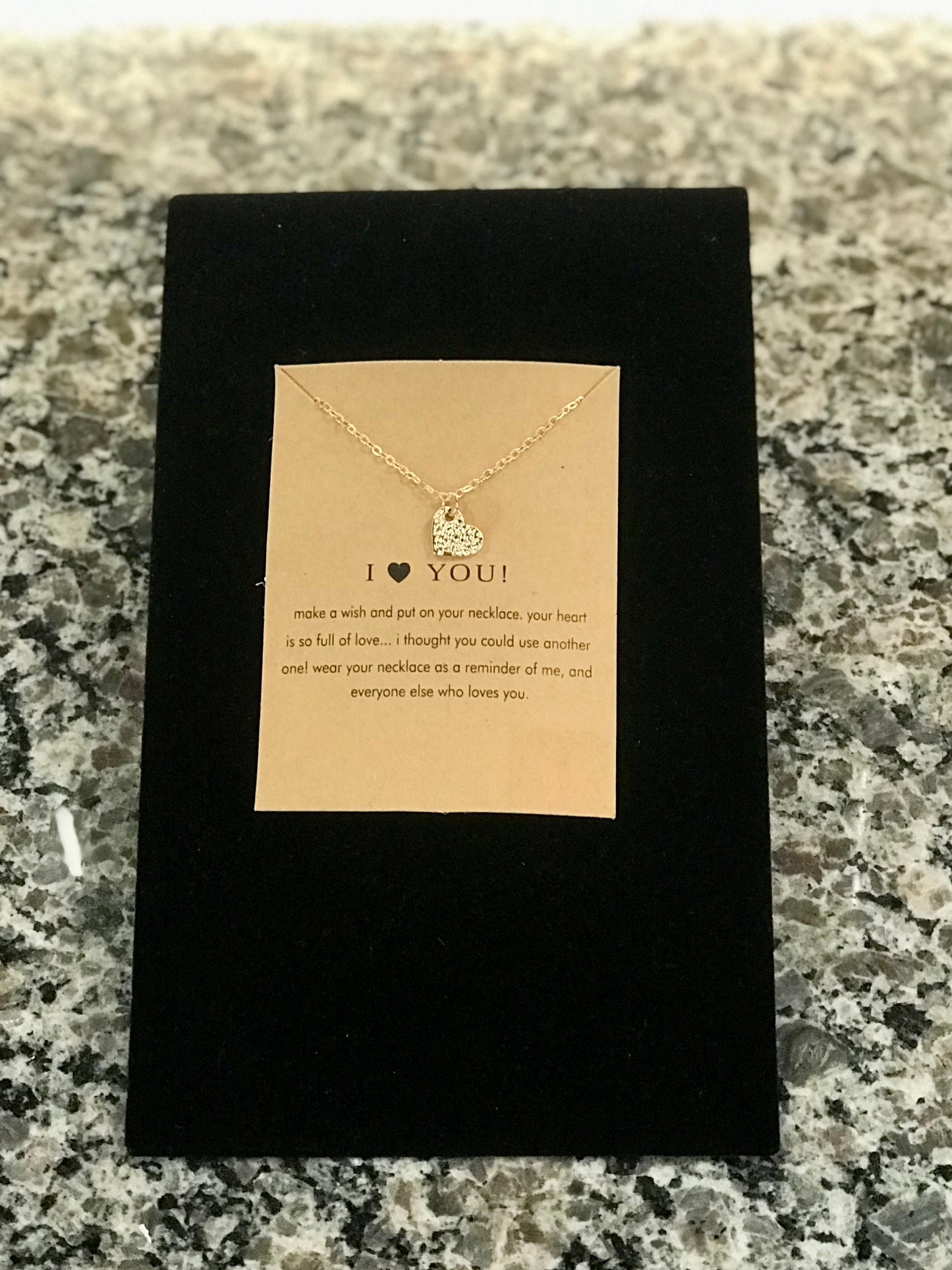 Necklace,I Love You,Full Heart,Gold