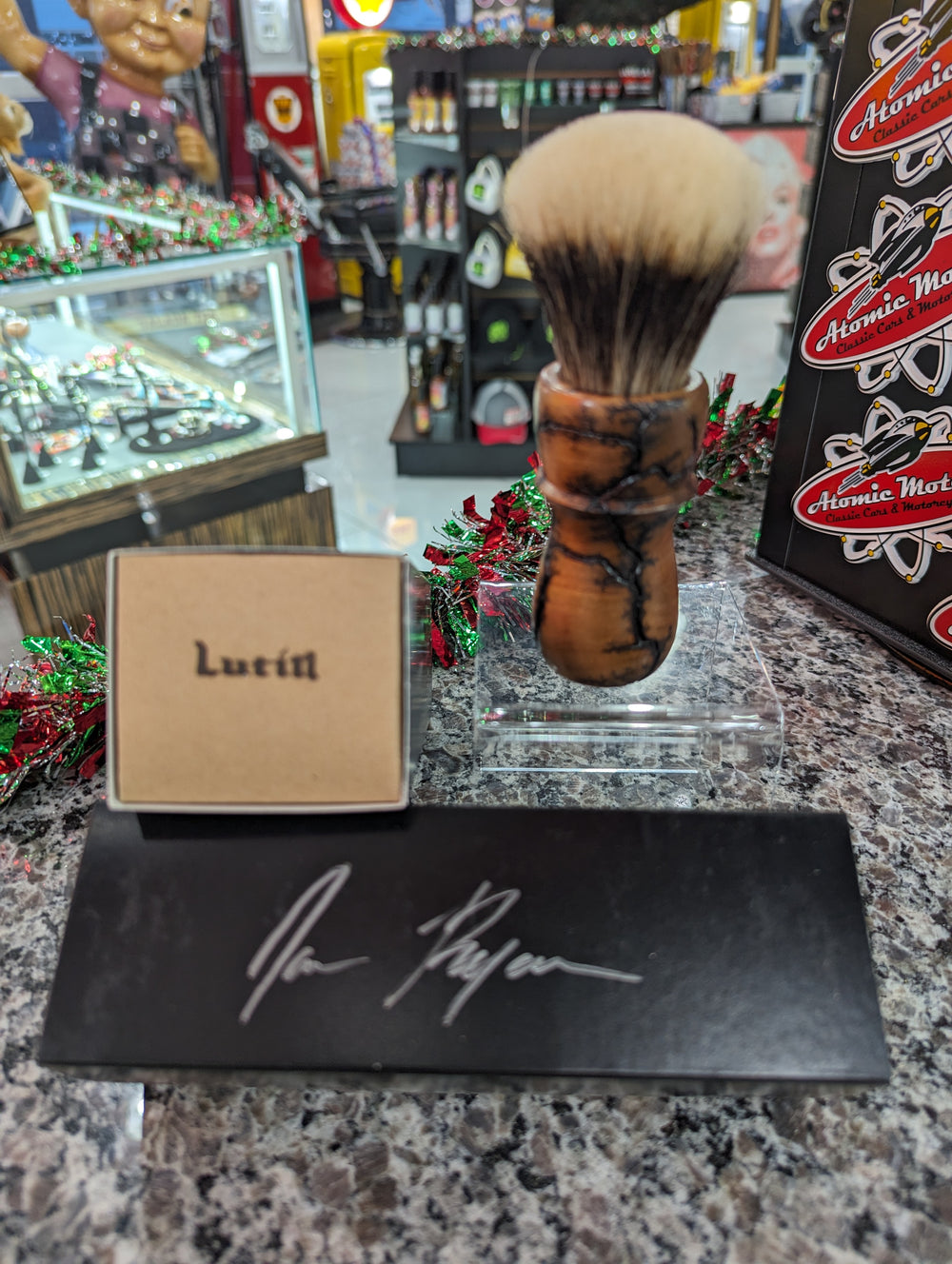 Wood Shaving Brush,Quilted Maple,12