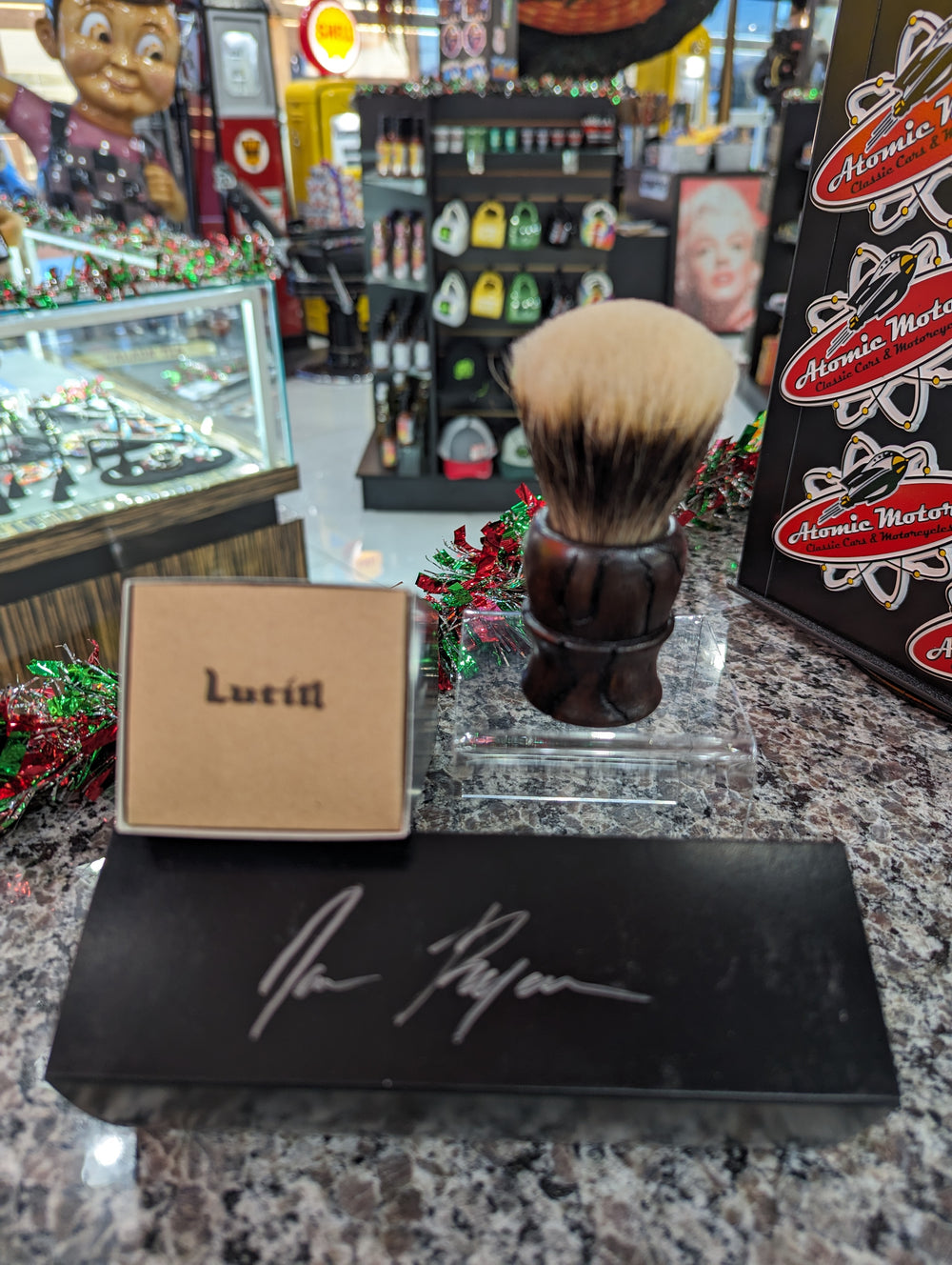 Wood Shaving Brush,Walnut,3