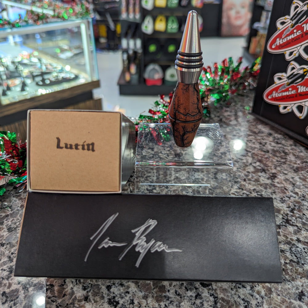 Wood Bottle Stopper,Curly African Mahogany,11